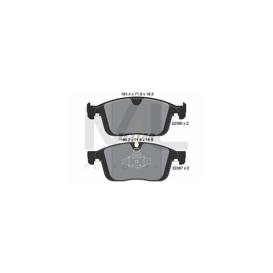 TEXTAR 2238601 Brake pad set for VOLVO XC60 I (156) prepared for wear indicator