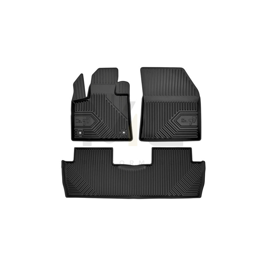 FROGUM Tailored 77407817 Floor mat set for PEUGEOT 5008 II Elastomer, Front and Rear, Quantity: 3, Black, (LHD)