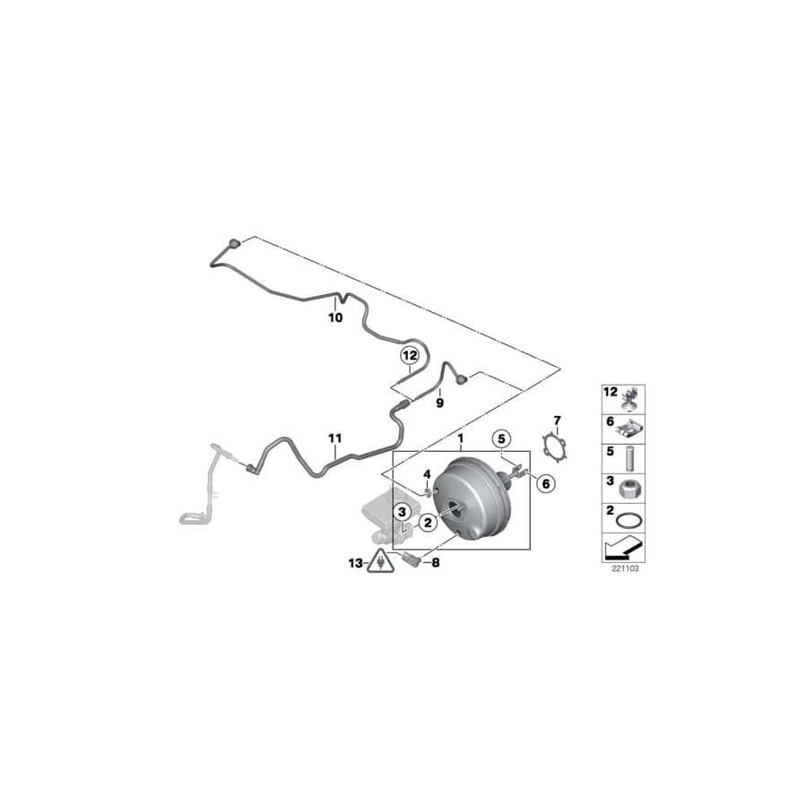 Genuine BMW 11668509029 Vacuum Pipe (Inc. One D, Cooper SD & Cooper D 2.0)
