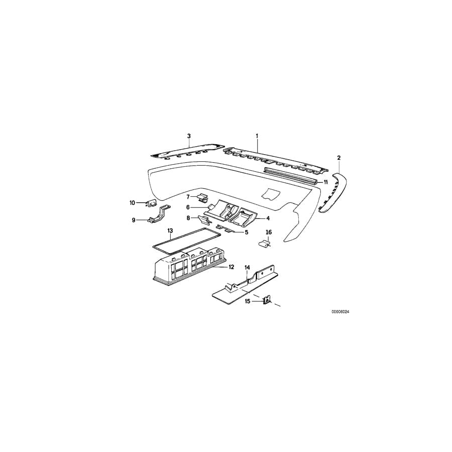 Genuine BMW 51121908075 E32 Covering Left (Inc. 740i, 735iL & 750iLS)