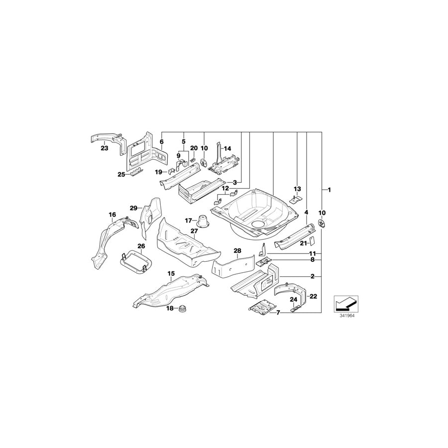 Genuine BMW 41118203759 E46 Left Shock Absorber Support (Inc. 328Ci, M3 & 320Cd)
