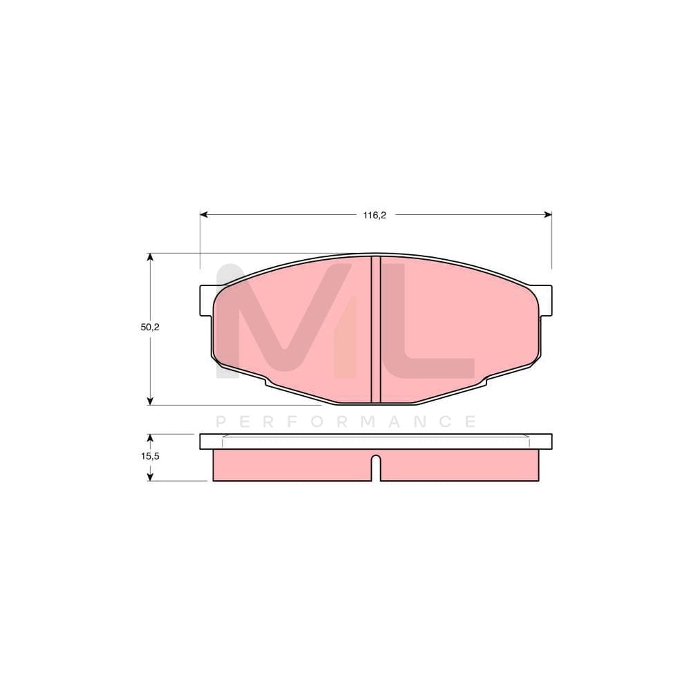 TRW Gdb293 Brake Pad Set Not Prepared For Wear Indicator