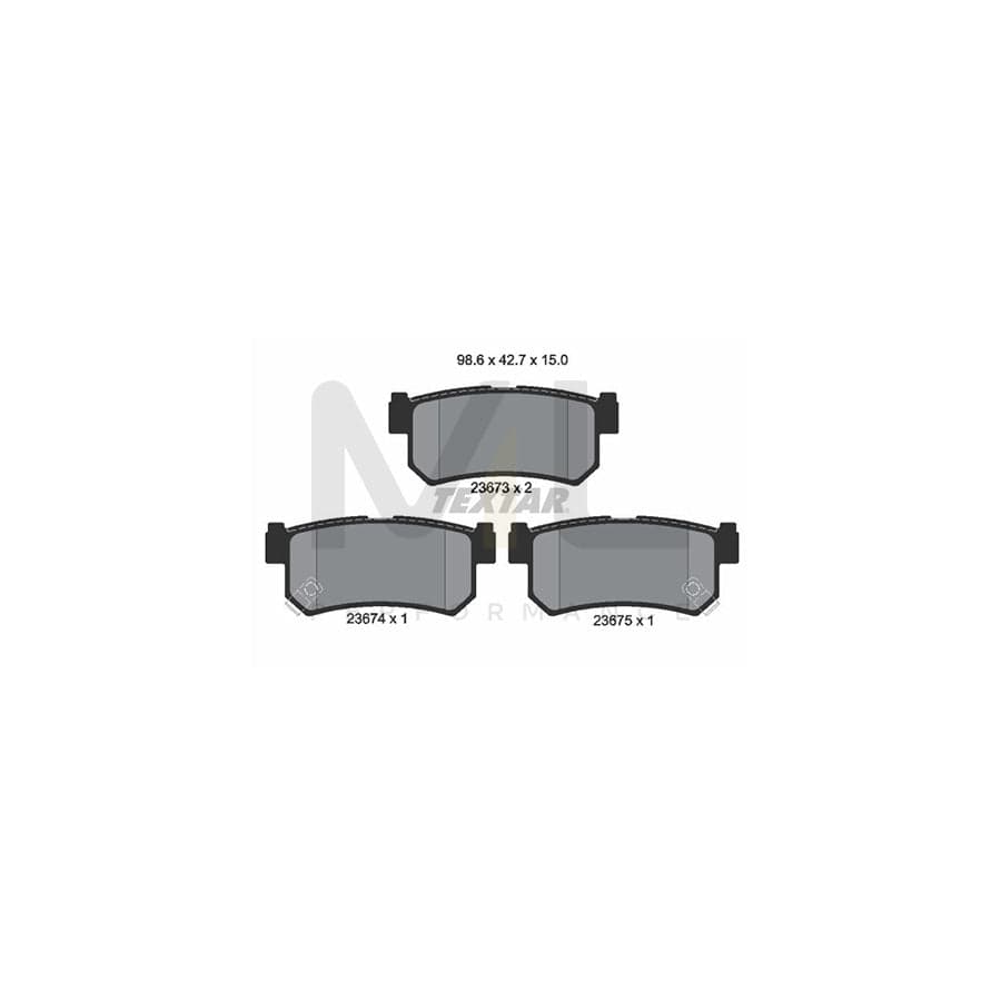 TEXTAR 2367301 Brake pad set with acoustic wear warning