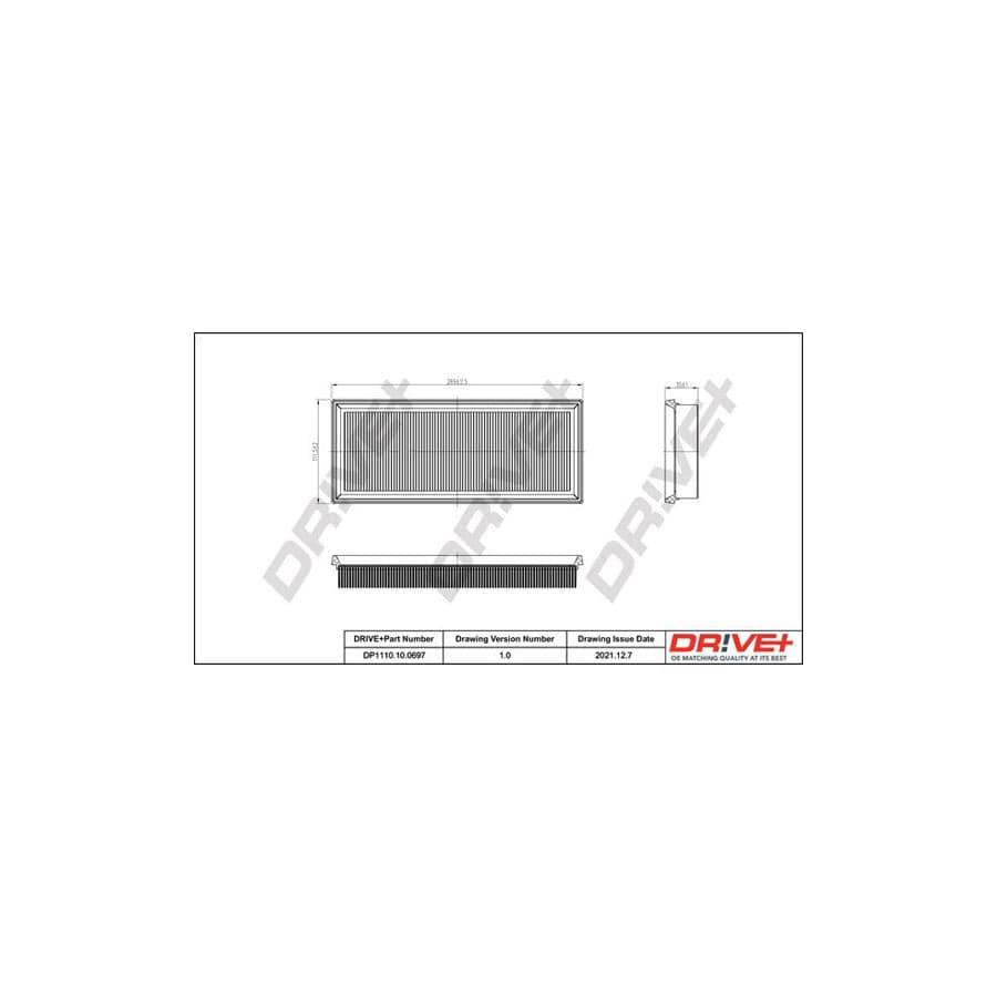 Dr!Ve+ Dp1110.10.0697 Air Filter For Smart Fortwo
