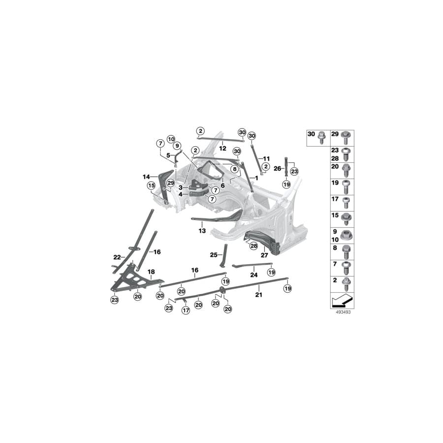 Genuine BMW 51617435132 F31 F87 Reinforcement On Firewall (Inc. 220d, M140iX & 420d)
