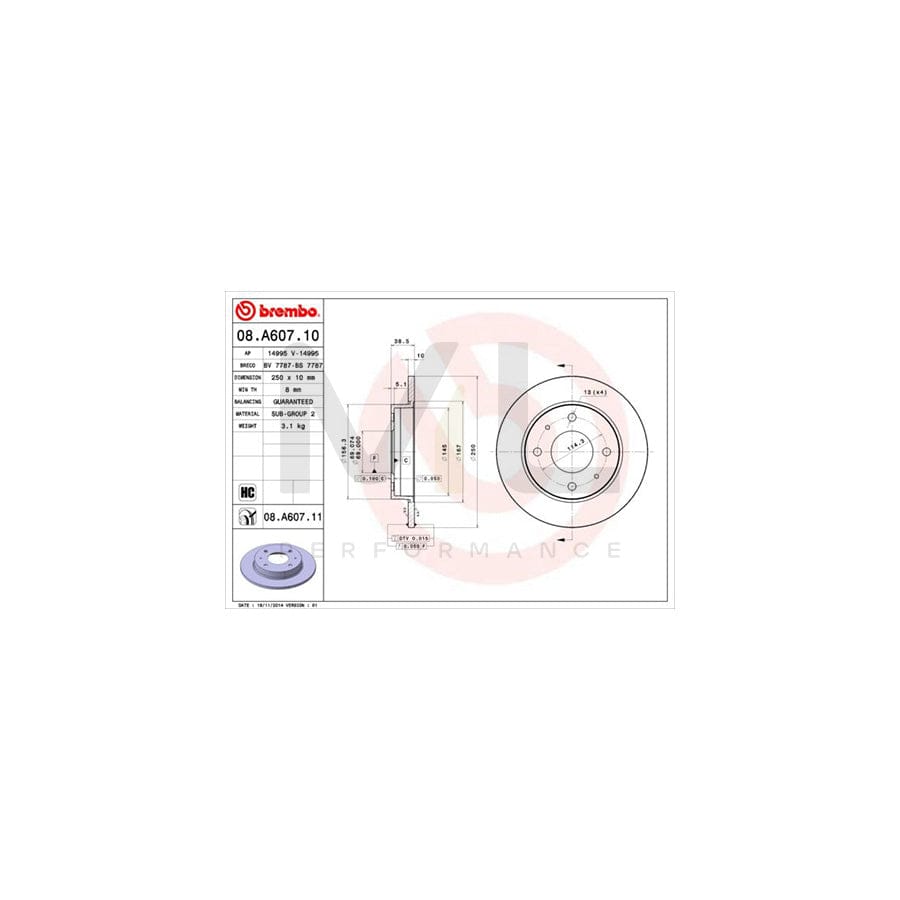 brembo-08-a607-10-brake-disc-solid-high-carbon