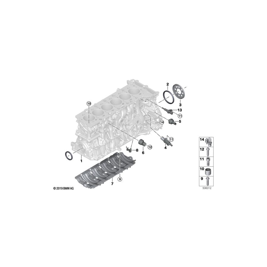 Genuine BMW 11668471789 G11 G07 G16 Cover Lid (Inc. X6 40i, 740iX & 740LiX)