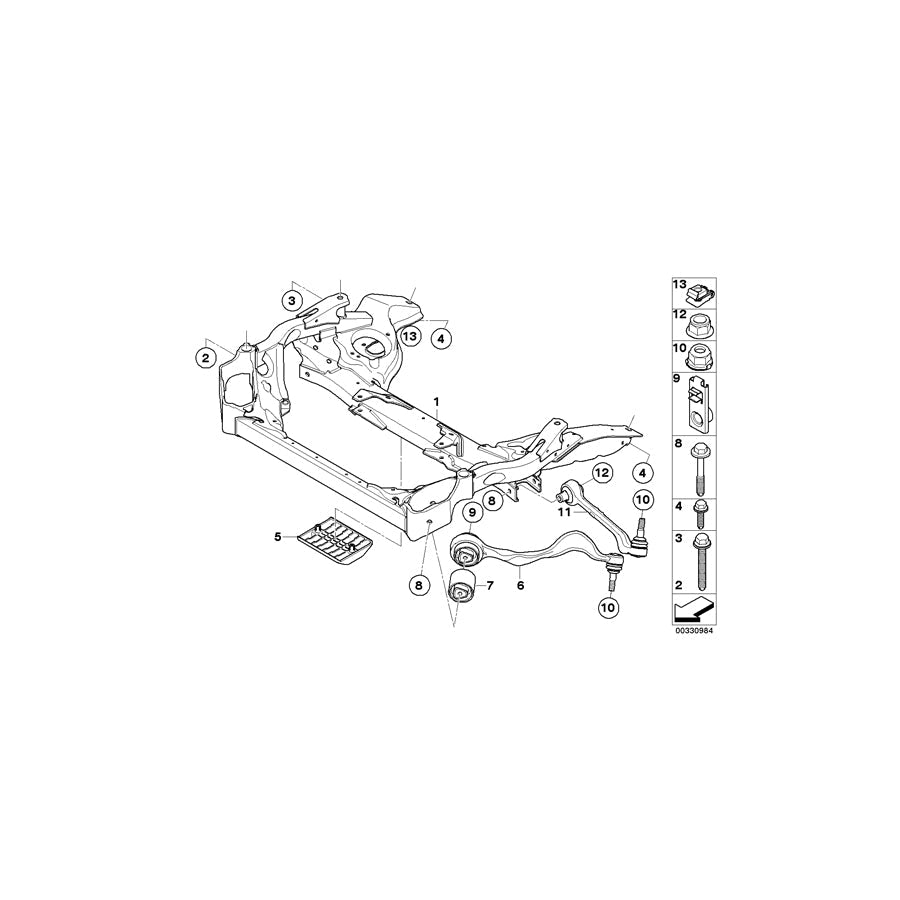 Genuine BMW 31106767497 F01 F02 E89 Hexagon Screw With Flange M12X1,5X53-10.9 (Inc. 730Ld, 535i & Z4 30i)