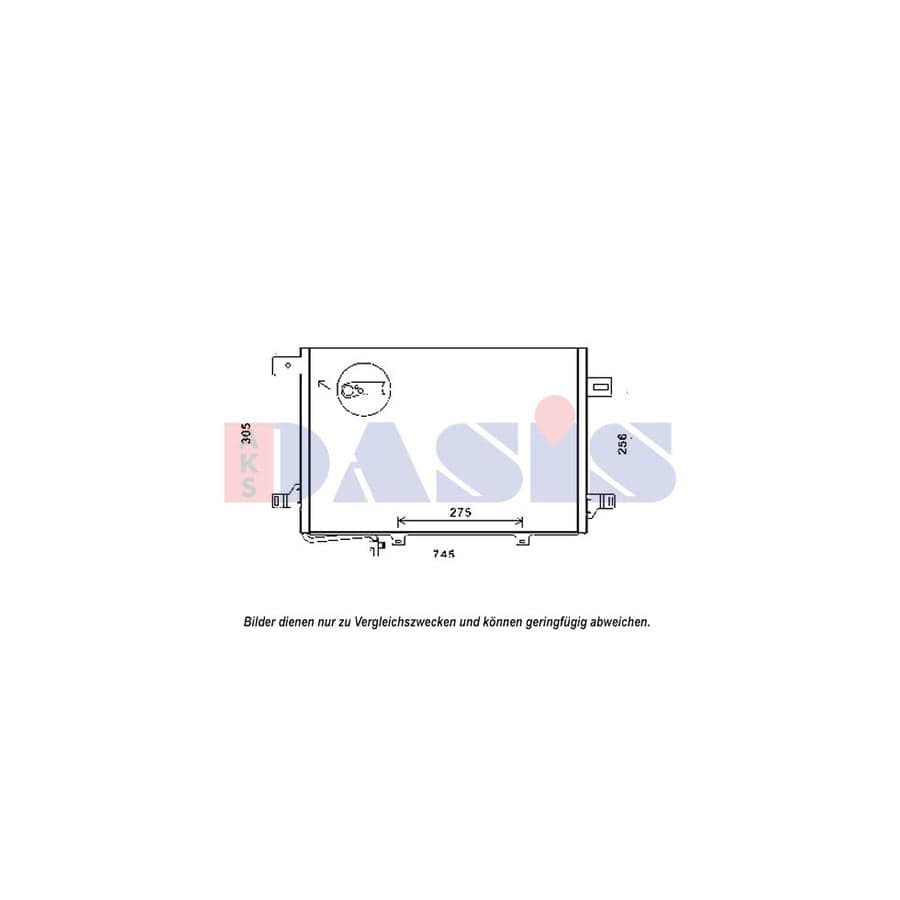 AKS Dasis 122033N Air Conditioning Condenser Suitable for Mercedes-Benz Sprinter