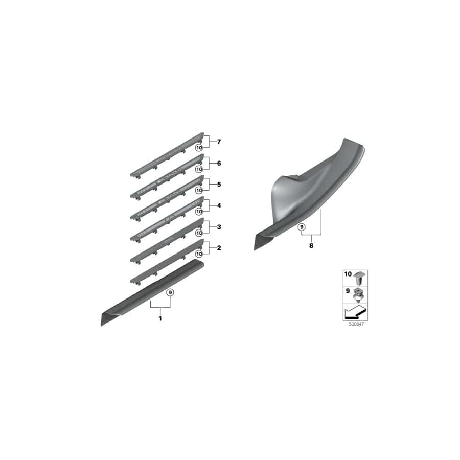 Genuine BMW 51477447096 G20 G21 Clip (Inc. 330i, 320dX & 330e)