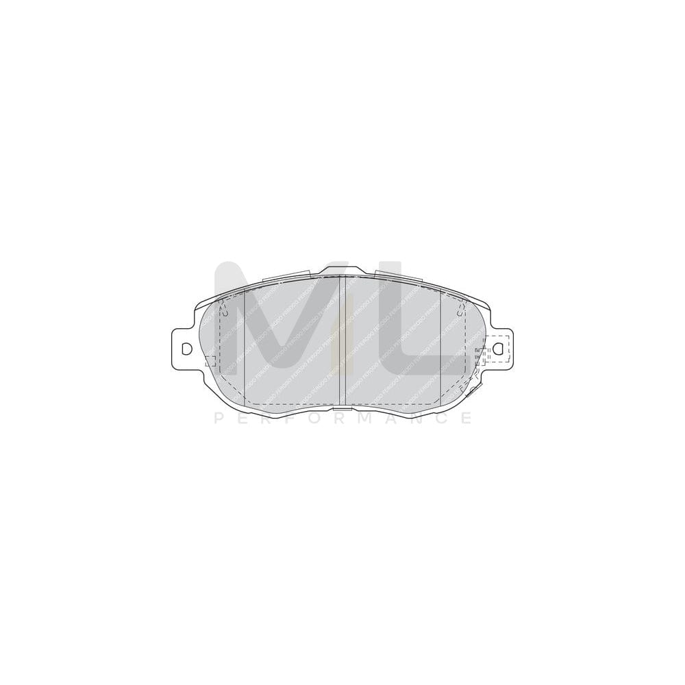 Ferodo Premier FDB1564 Brake Pad Set With Acoustic Wear Warning, Without Accessories