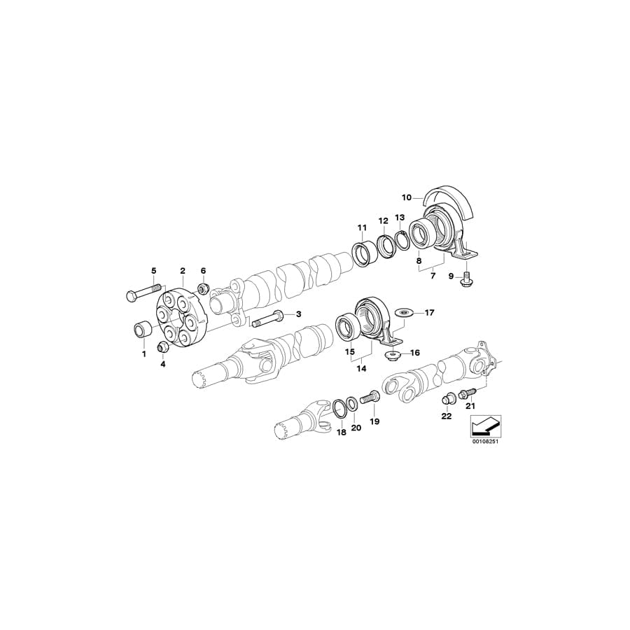 Genuine BMW 26117514120 E63 E61 E60 Intermediate Ring D=30X36X1,0-CRH (Inc. Cooper D ALL4 1.6, 525i & 535xi)