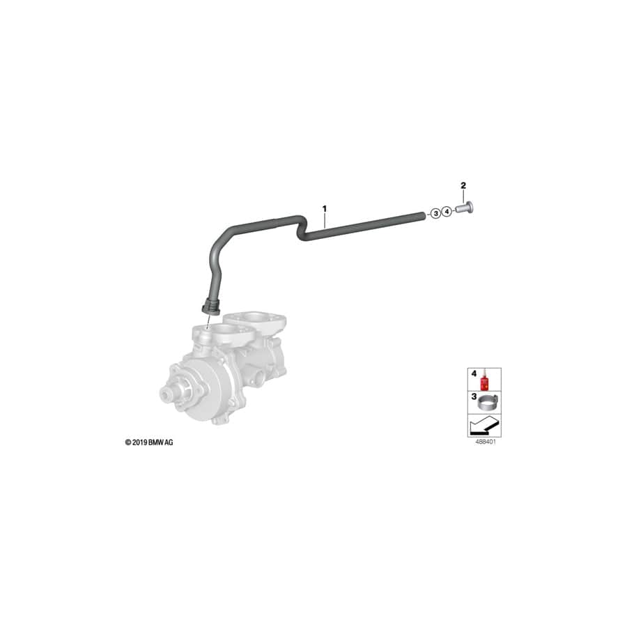 Genuine BMW 11668423745 Pin 10X20 (Inc. M4 GT4)