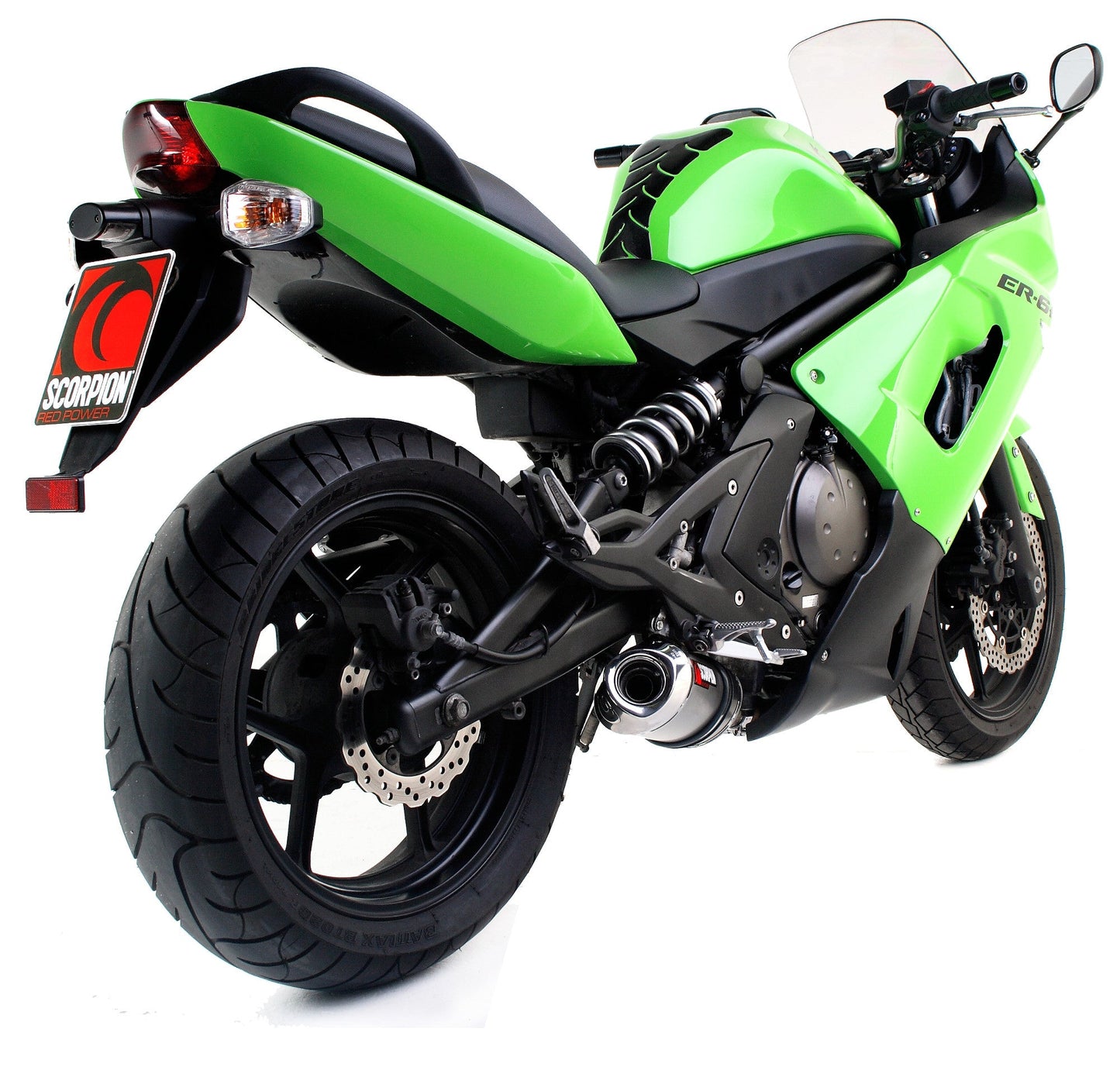 Scorpion EKA74SEO Kawasaki ER6 F / N Factory Oval Slip-On - Polished Stainless Steel Sleeve | ML Performance UK UK