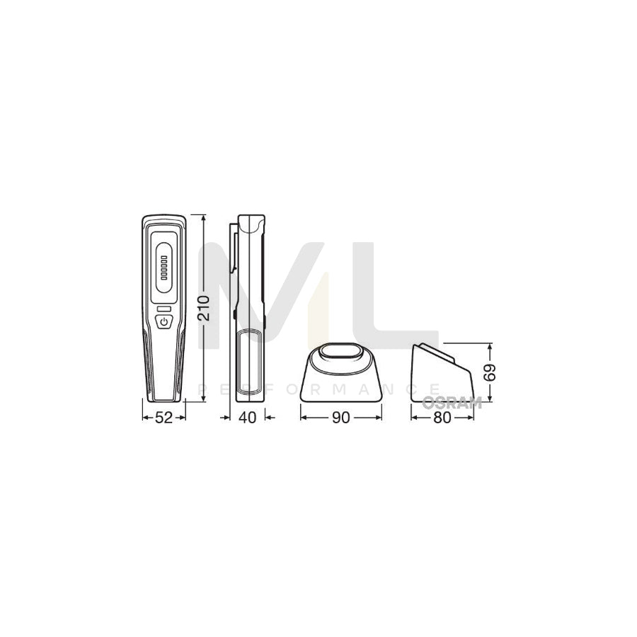 OSRAM LEDinspect PROFESSIONAL 150 LEDIL207 Inspection lamp LED 70-150 lm 1,6V with rechargeable battery