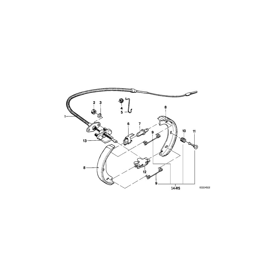 Genuine BMW 34411100554 E12 E24 Clip (Inc. 325ix, 528 & 3.3L)