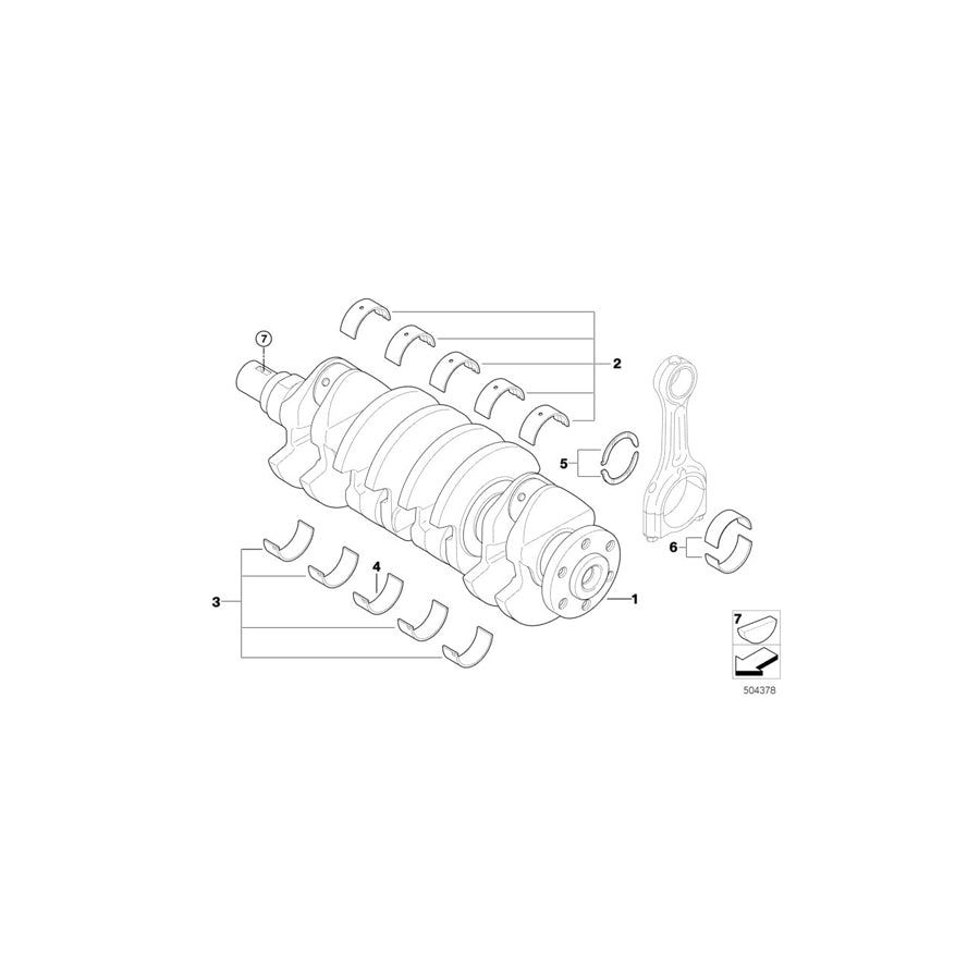 Genuine BMW 11217805941 R56 Bearing Shell White 1,819-1,825mm (Inc. One D & Cooper D)