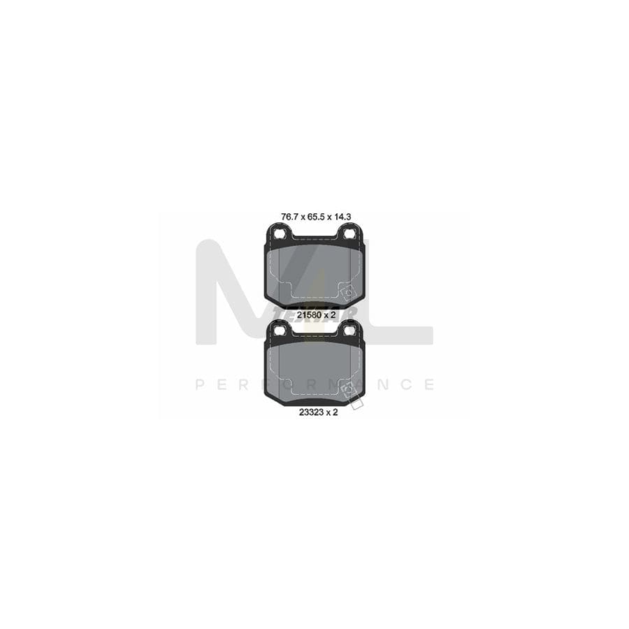 TEXTAR 2158001 Brake pad set with acoustic wear warning