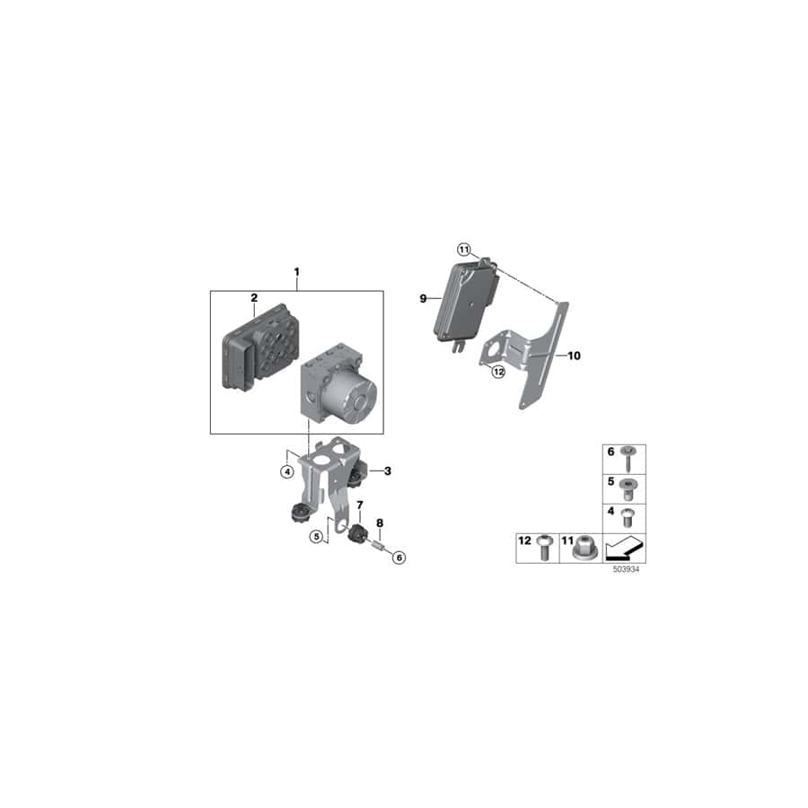 Genuine BMW 34517915371 G20 G21 Rp Hydraulic Unit Dsc (Inc. M340iX, 318d & 320dX)