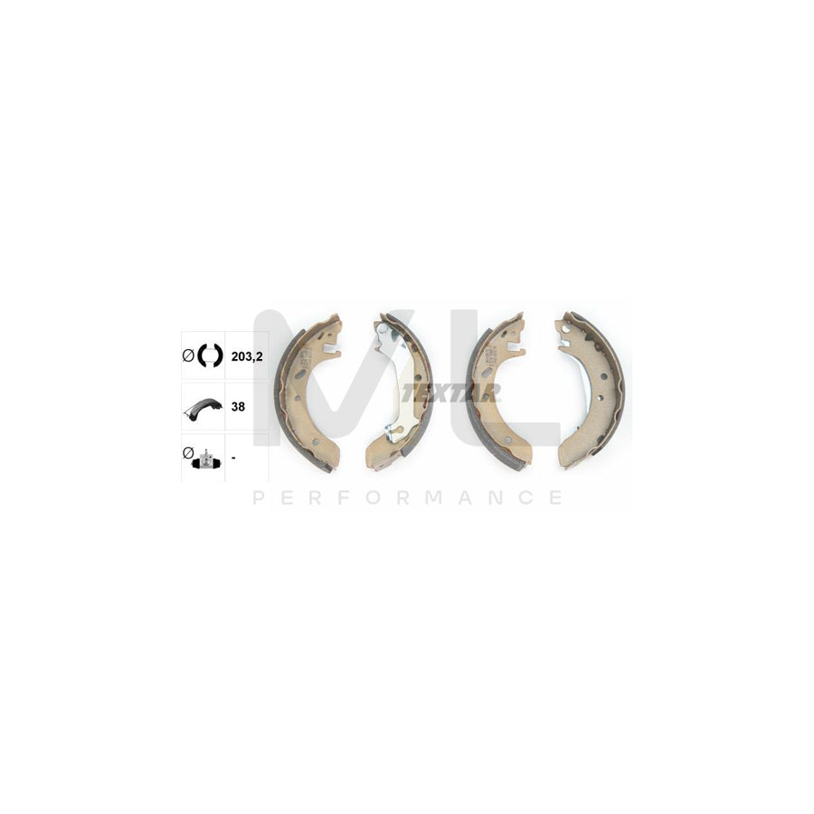 TEXTAR 91046600 Brake Shoe Set for FORD MONDEO with handbrake lever