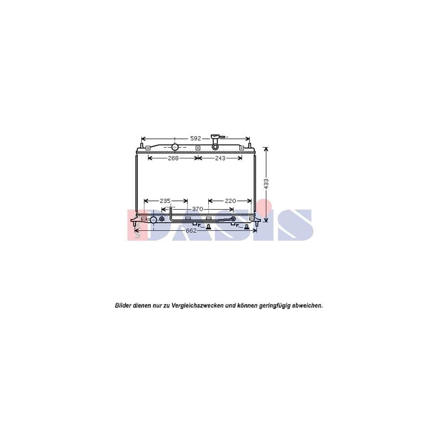 AKS Dasis 560048N Engine Radiator for Hyundai Accent