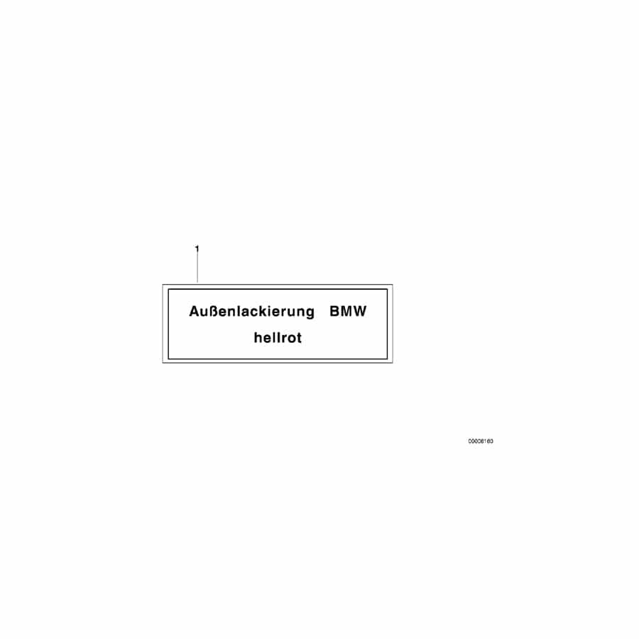 Genuine BMW 71212124909 E30 E36 E32 Label VULKANGRAU (Inc. 325ix, 518i & 750iLS)