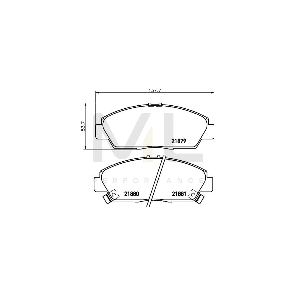 Hella 8DB 355 016-631 Brake Pad Set With Acoustic Wear Warning | ML Performance Car Parts