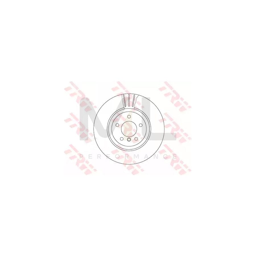 TRW DF6624S Brake Disc Two-piece brake disc, Vented, High-carbon - 1 piece