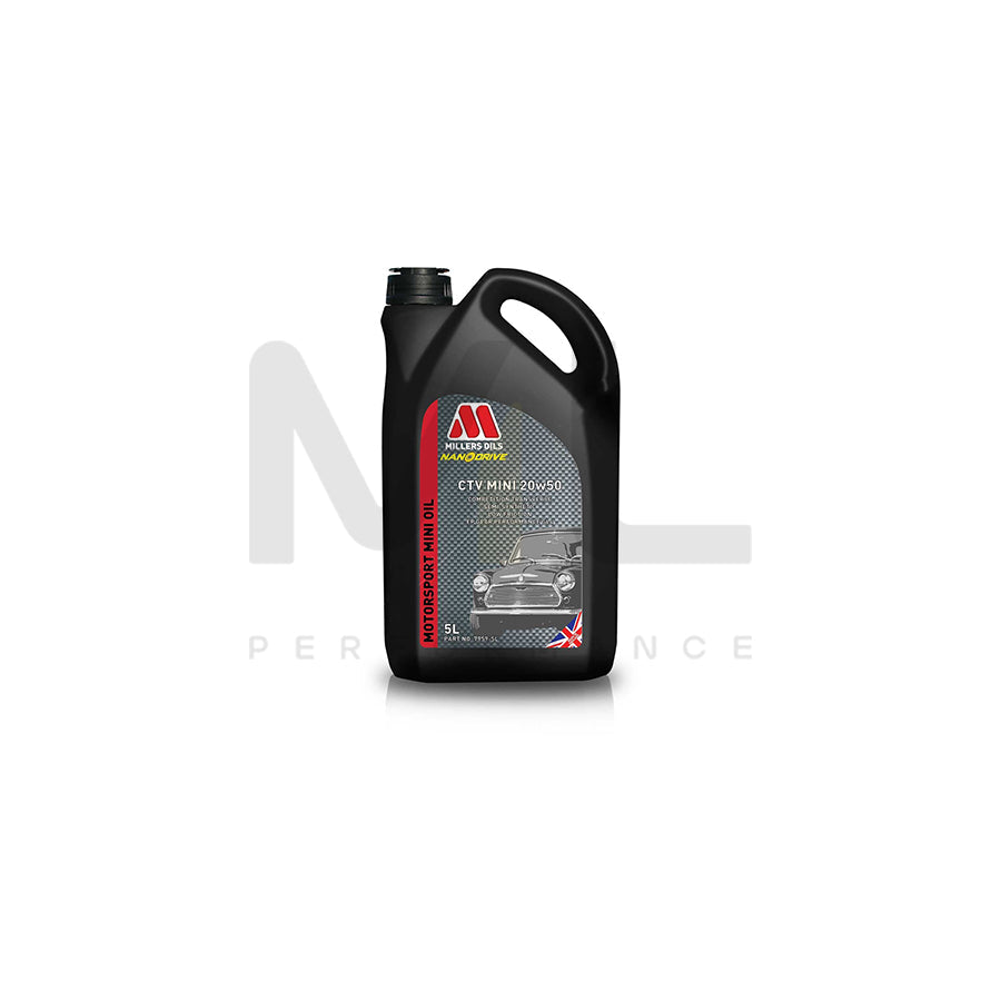 Millers Oils Motorsport CTV Mini 20W-50 Semi Synthetic Engine & Transmission Oil 5l | Engine Oil | ML Car Parts UK | ML Performance