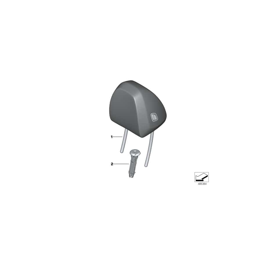 Genuine BMW 52107447407 G31 G32 G30 Guide, Headrest ELF. WEISS (Inc. 640dX, 630i & 530e)