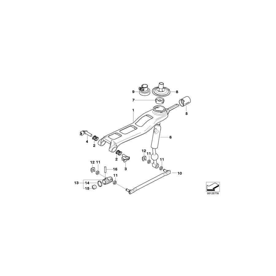 Genuine BMW 25117552488 E60 E61 Selector Rod (Inc. 530i)