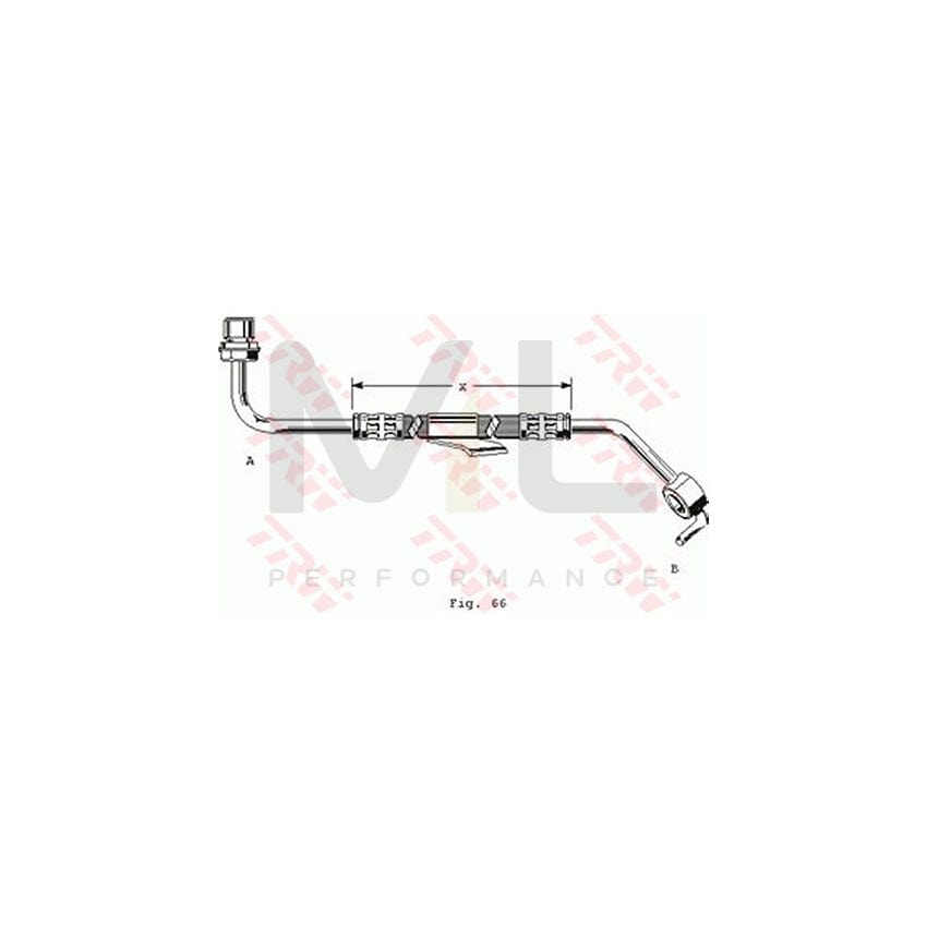 TRW PHD249 Brake Hose for FORD TRANSIT 575mm, M10x1