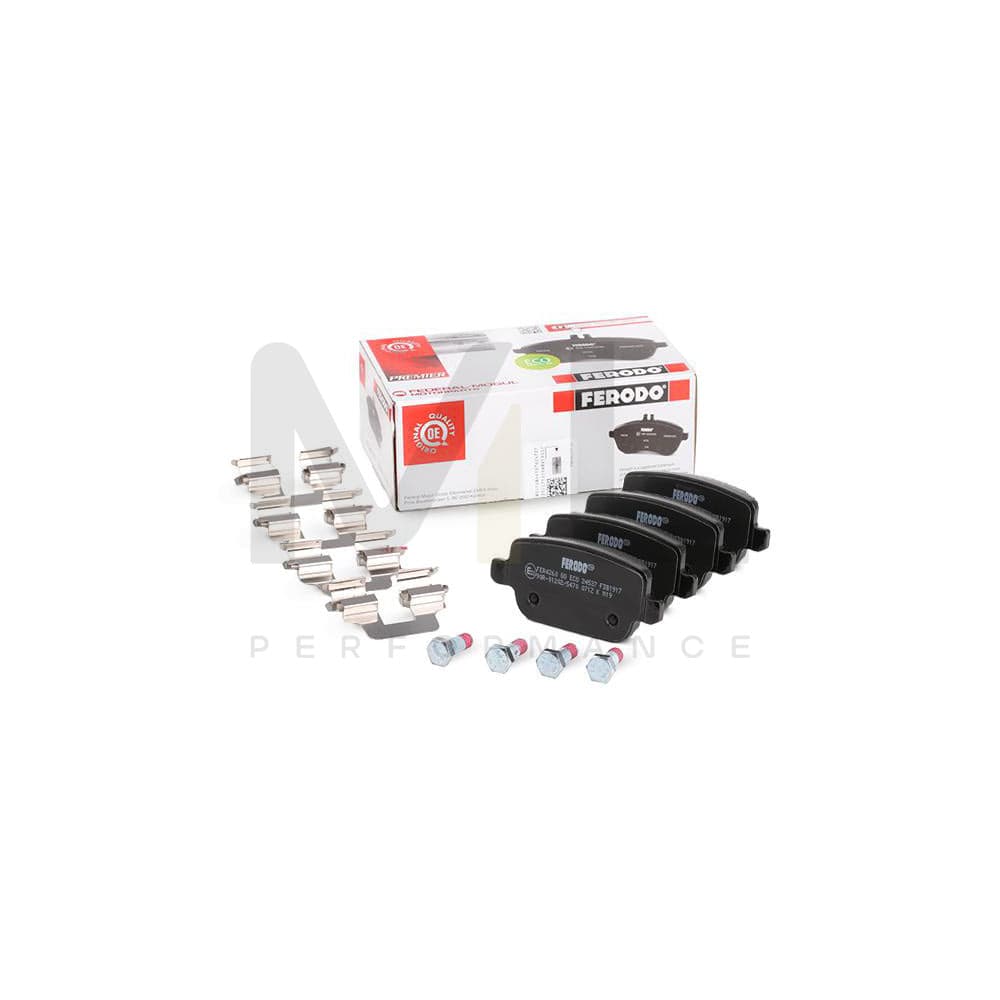 Ferodo Premier Eco Friction FDB1917 Brake Pad Set Not Prepared for Wear Indicator, With Brake Caliper Screws, With Piston Clip, With Accessories