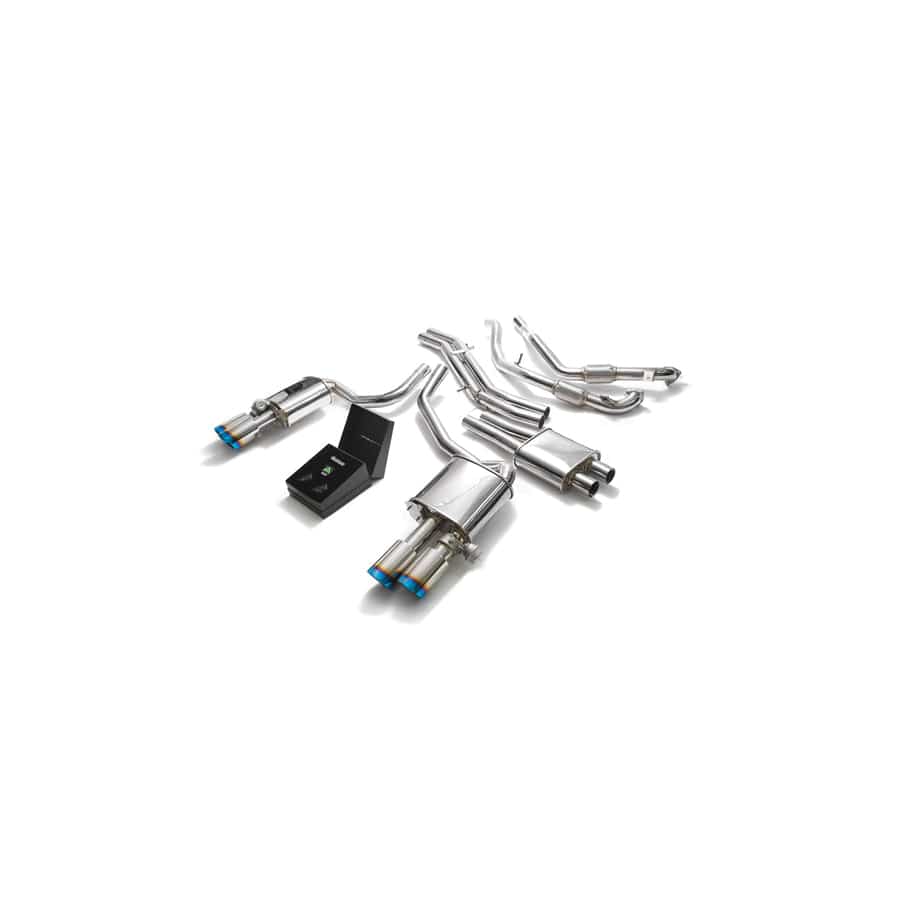 Armytrix AU95S-QS14B Valvetronic Exhaust System Audi S5 Coupe 3.0L V6 Turbo B9 2017-2020 with Quad Blue Coated 3.5"