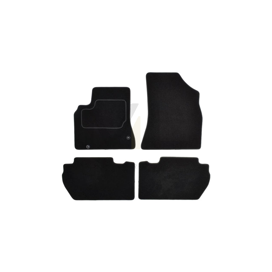 MAMMOOTH A041 CIT55 PRM 01 Floor mat set for CITROテ起 Berlingo II (B9) Textile, Front and Rear, Quantity: 4, Black