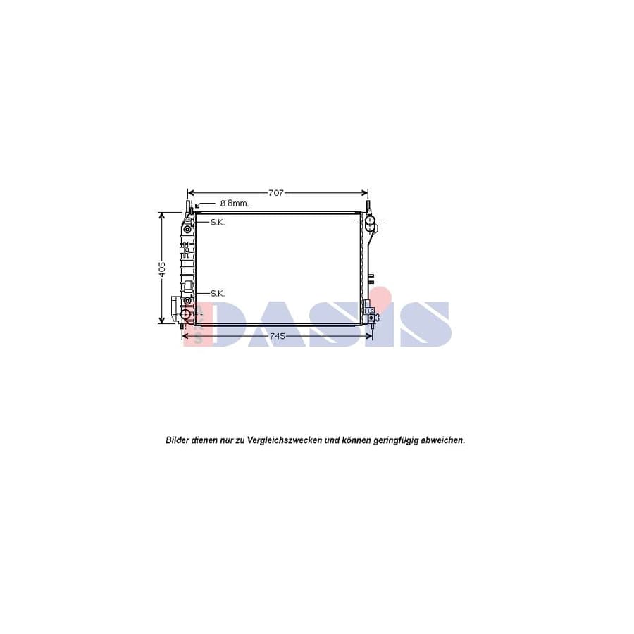 AKS Dasis 190009N Engine Radiator for Saab 9-3