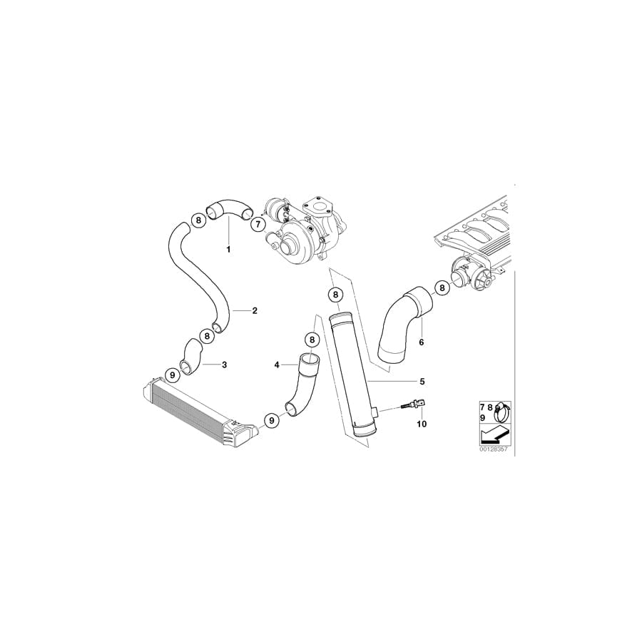 Genuine BMW 11612248053 E53 Pressure Hose Assy (Inc. X5 3.0d)