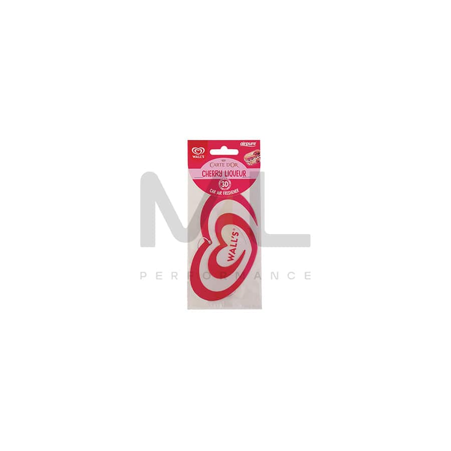AirPure Walls 3D Paper Love Heart Car Air Freshener - Carte D'Or Cherry