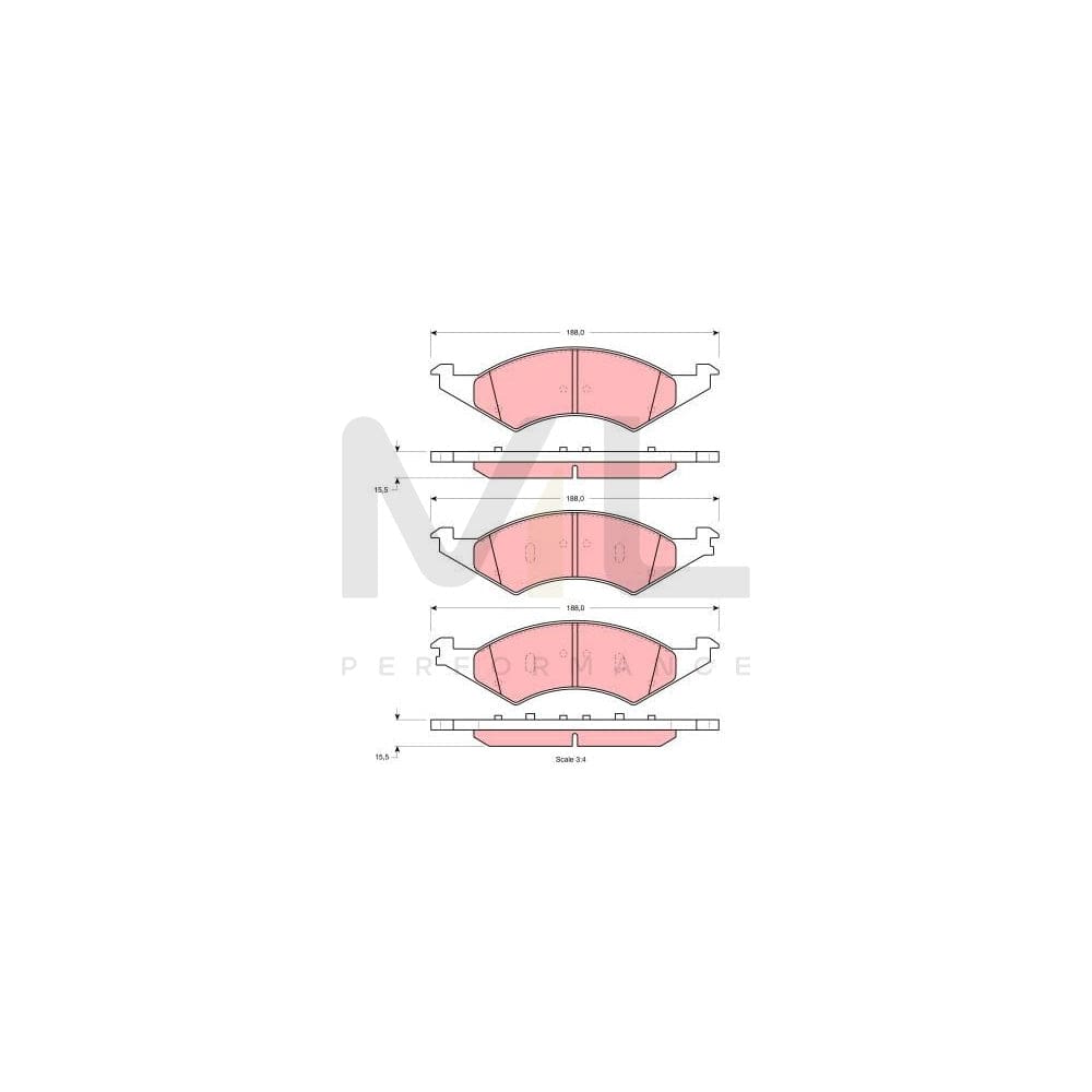 TRW Gdb4072 Brake Pad Set Not Prepared For Wear Indicator