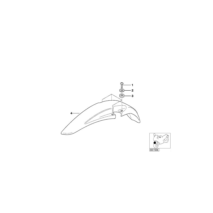 Genuine BMW 46612307327 Wing Low, Primed, Front (Inc. R 80 GS & R 100 GS)