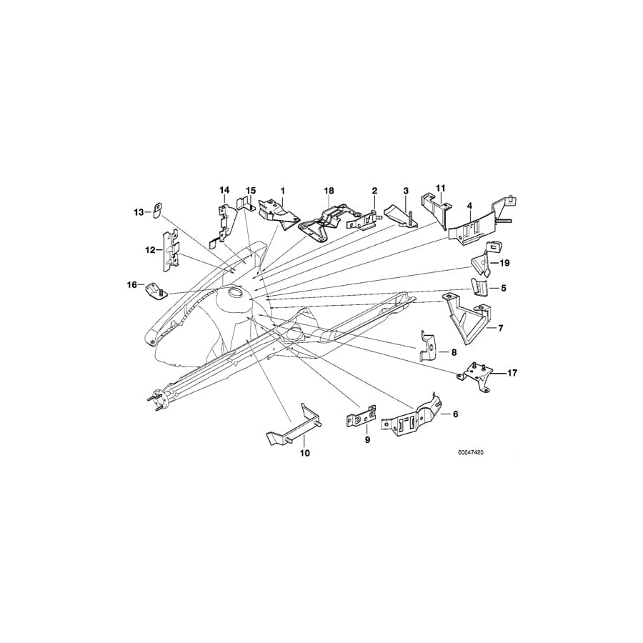 Genuine BMW 51712490388 E36 Aggregate Support Bracket (Inc. Z3 M)
