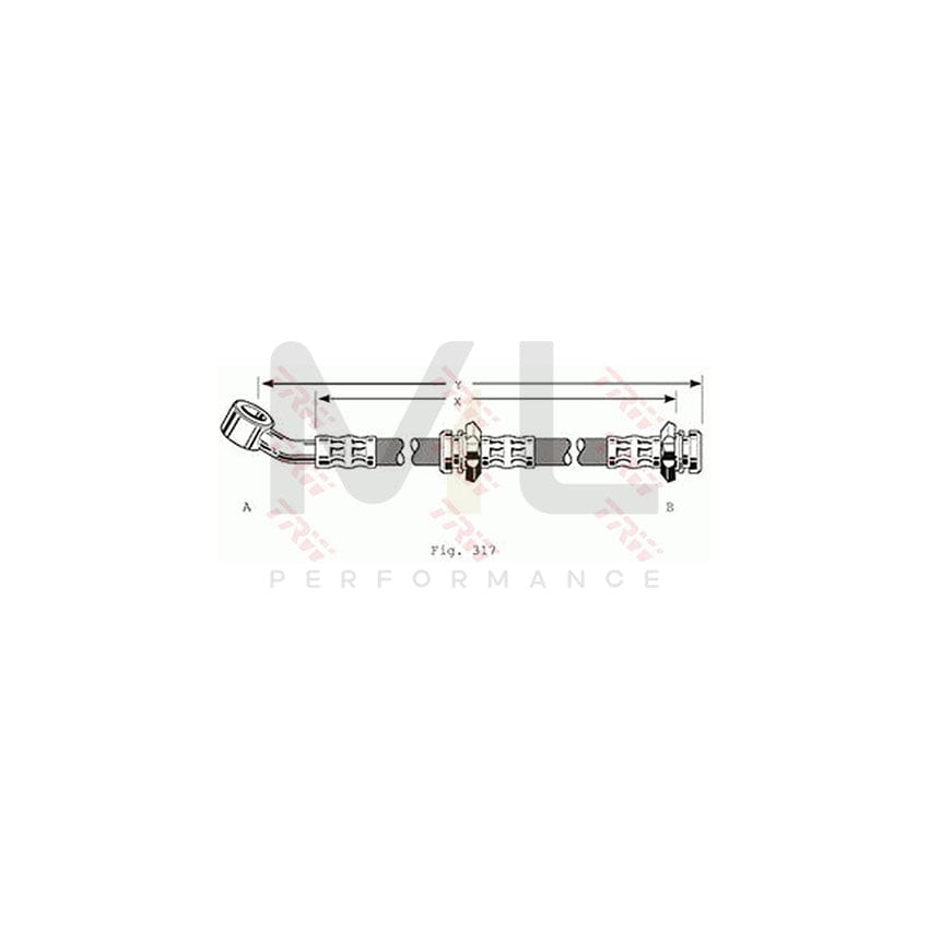 TRW PHD185 Brake Hose for NISSAN MICRA 542mm