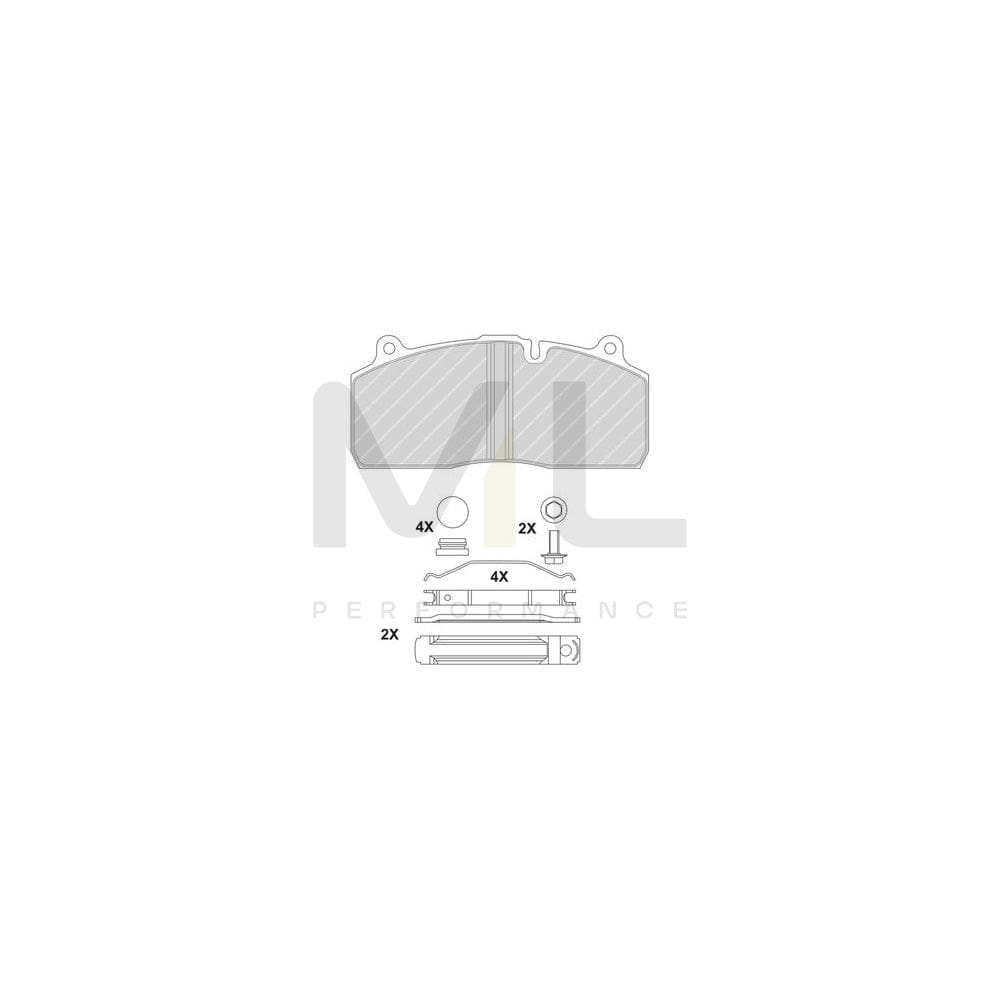 Ferodo Premier FCV1814BFE Brake Pad Set Prepared for Wear Indicator