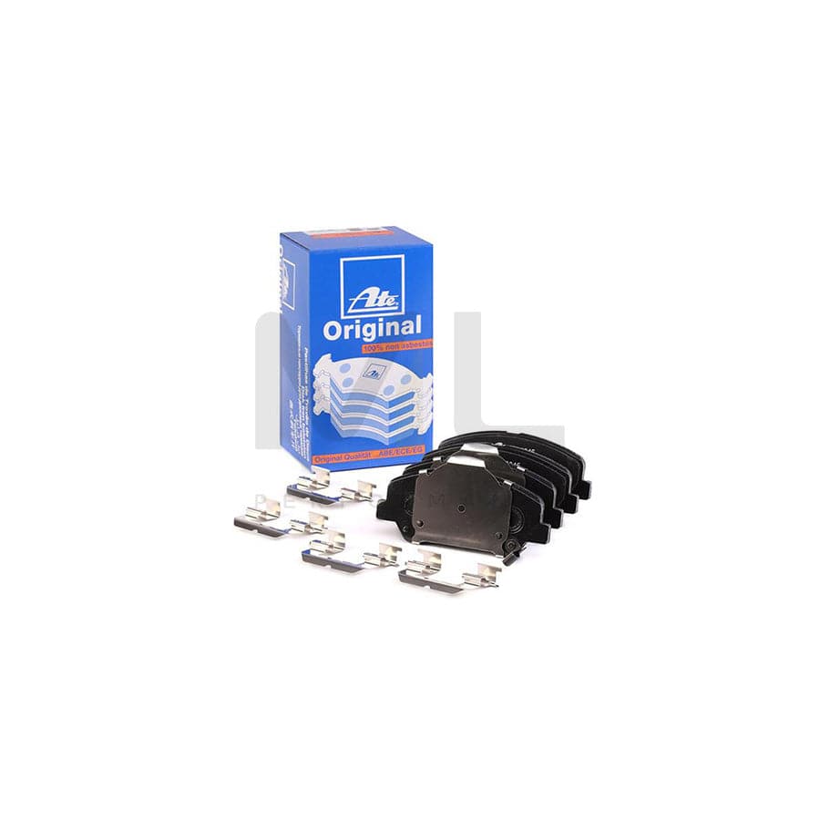 ATE 13.0460-5646.2 Brake pad set with acoustic wear warning, with anti-squeak plate, with accessories