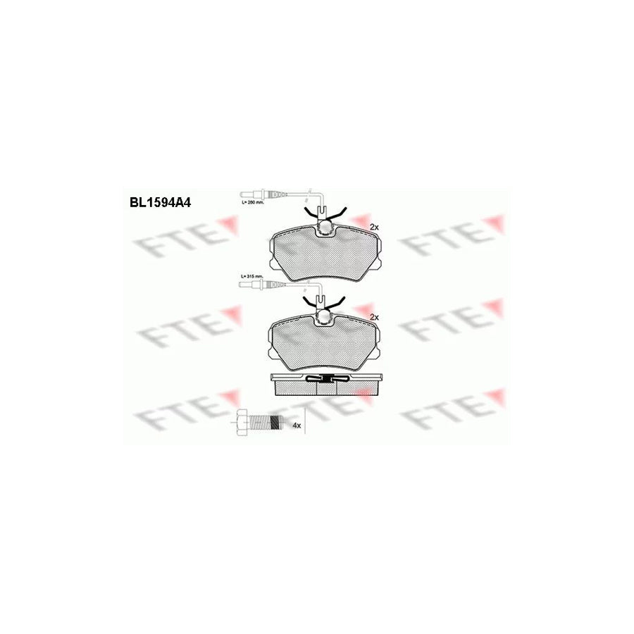 FTE Bl1594A4 Brake Pad Set