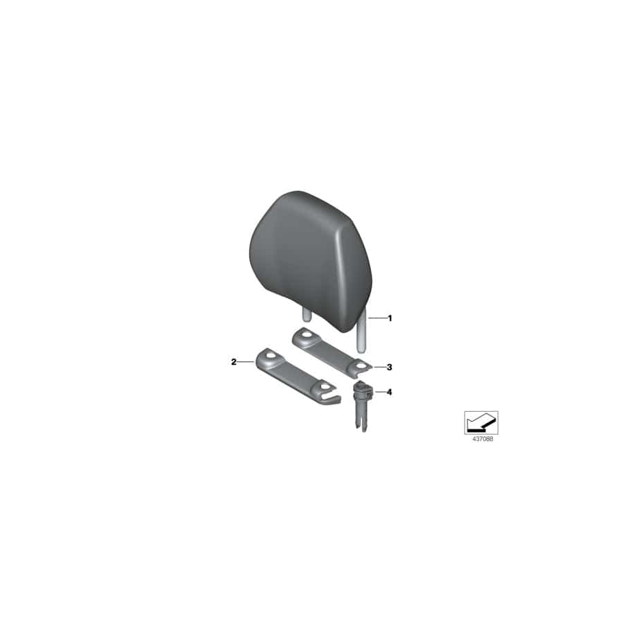 Genuine BMW 52207411780 F23 Headrest Leather KORALLROT (Inc. M240iX, M240i & M235iX)