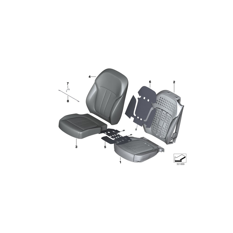 Genuine BMW 52107488236 G07 Heater Element Backrest (Inc. X7 40iX, X7 M50dX & X7 50iX)
