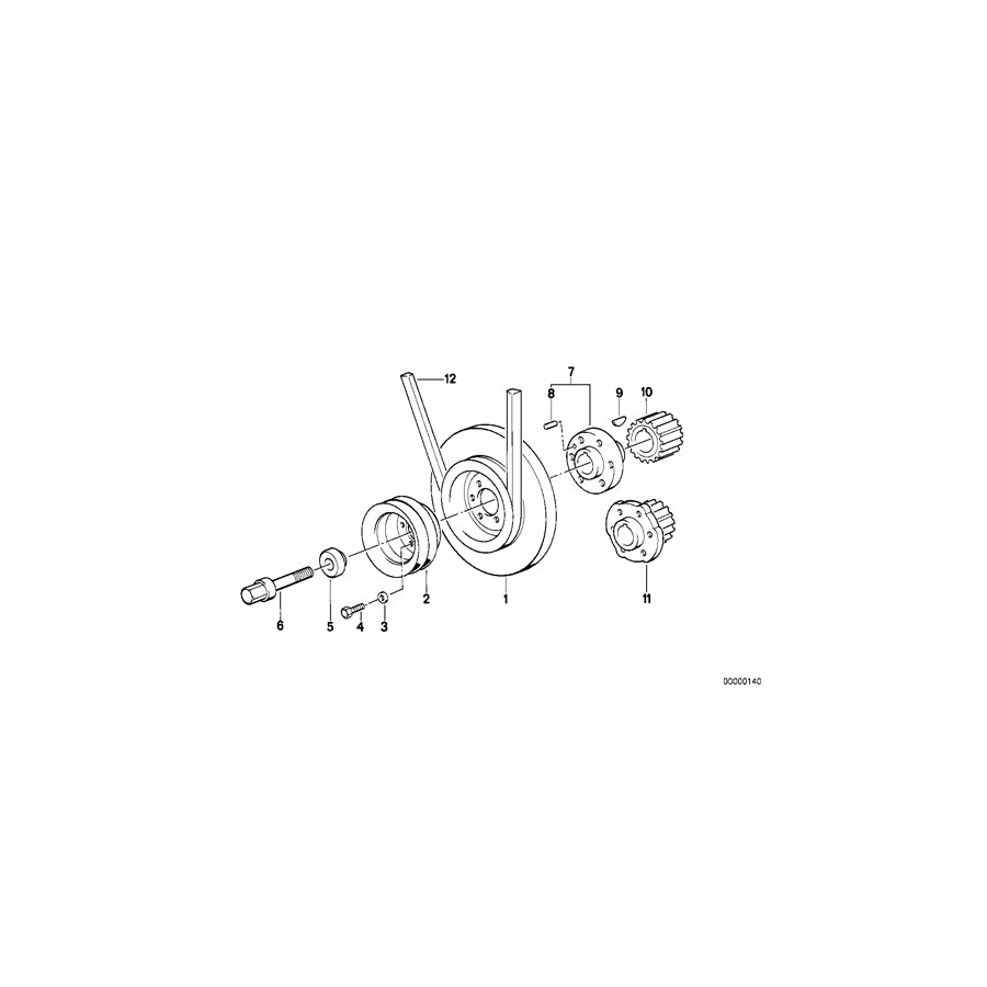 Genuine BMW 11231284195 E30 E34 E28 Vibration Damper (Inc. 524td, 324d & 524d)