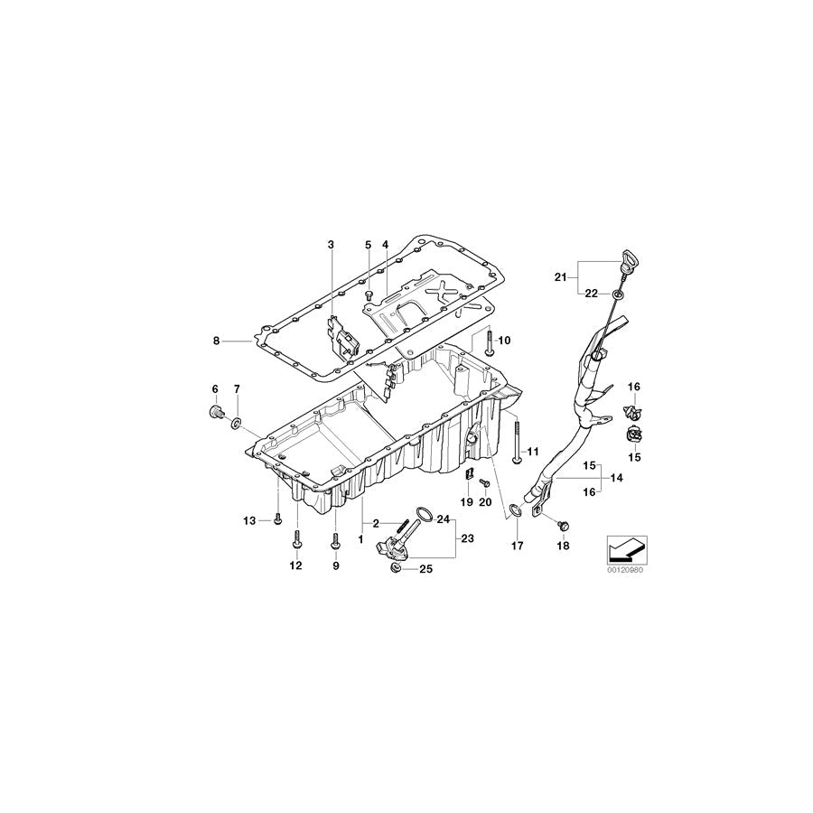 Genuine BMW 11437790360 E46 Guide Tube (Inc. 330Cd & 330d)