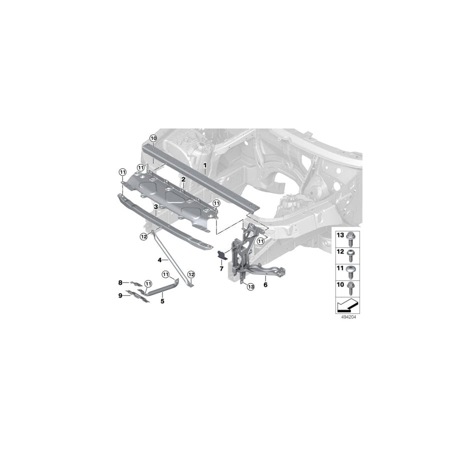 Genuine BMW 51647421728 G06 G05 G07 Lock Panel, Right (Inc. X5 50iX, X6 30dX & X7 M50iX)